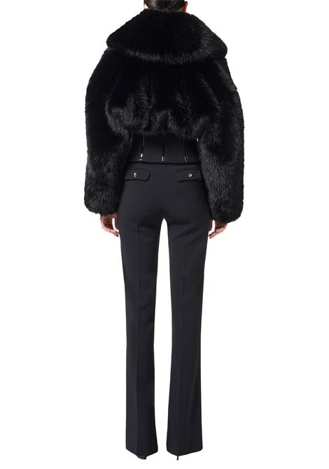 Giubbotto Elisabetta Franchi donna GB0557E2110 ecopelliccia Nero ELISABETTA FRANCHI | Giubbino | GB0557E2110
